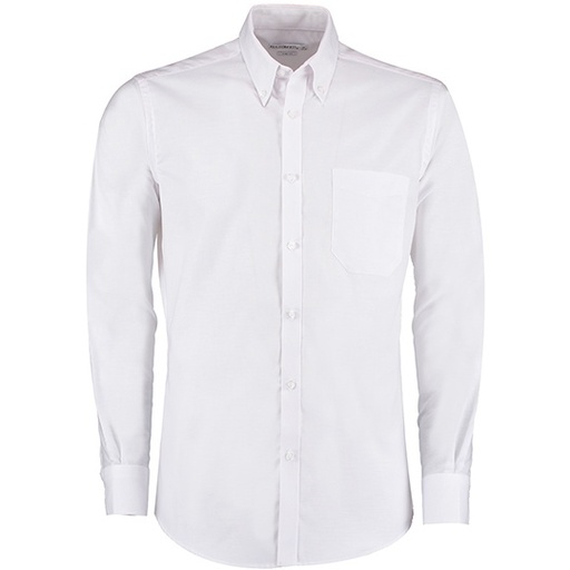 Koszula Meska Slim Fit Oxford Bawelniana K184 - White