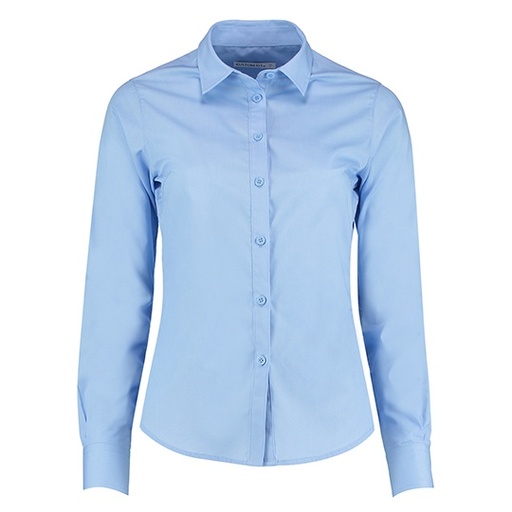 Koszula Damska Taliowana Popelina K242 - Light Blue