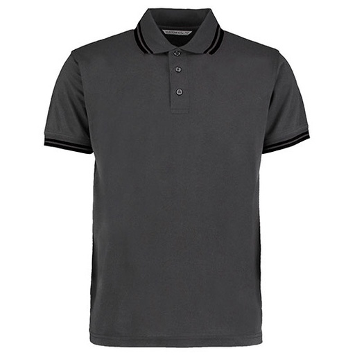 Koszulka Polo Meska Klasyczna Pika K409 - Charcoal & Black