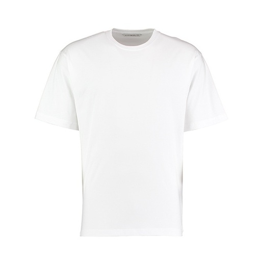 T-shirt Meski Luzny Bawelniany K500 - White