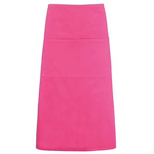 Fartuch Dlugi Bawelniany Twill K514 - Raspberry