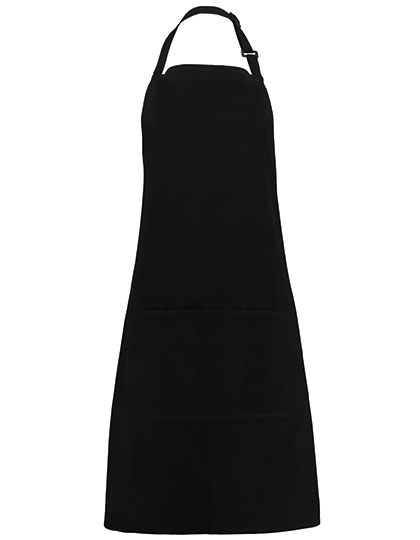 Fartuch z karczkiem Superwash® 60º Bar unisex  -  Black