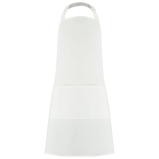 Fartuch unisex z regulacją i kieszenią K518 - White