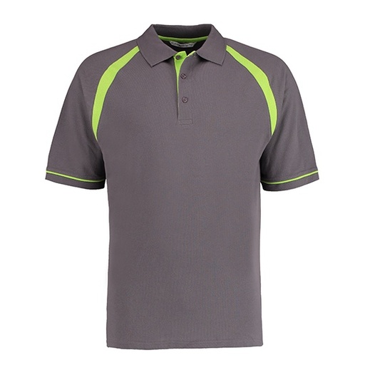 Koszulka polo klasyczna K615 - Charcoal & Lime