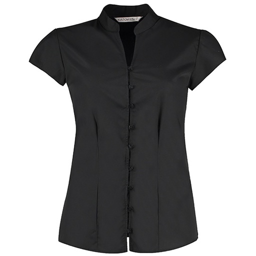 Bluzka taliowana ze stójką K727 - Black