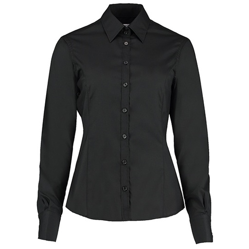 Damska koszula biznesowa taliowana K743F - Black