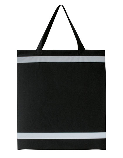 Odblaskowa Torba na Zakupy Warnsac® z Krotkimi Uchwytami  - Black