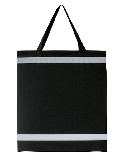 Odblaskowa Torba na Zakupy Warnsac® z Krotkimi Uchwytami  - Black
