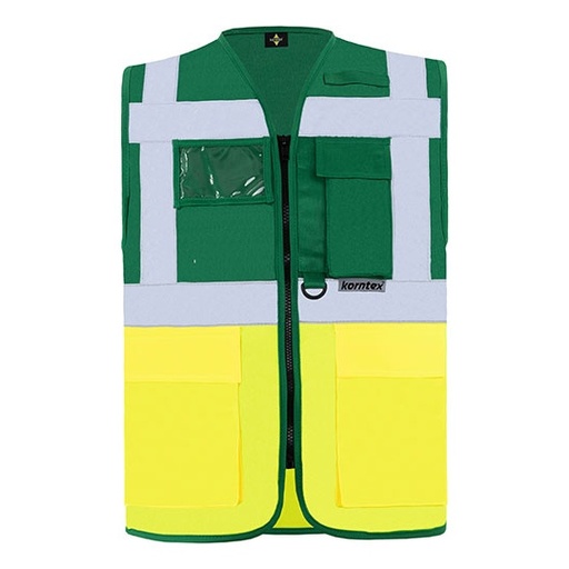 Kamizelka Ostrzegawcza KX802 - Paramedic Green & Signal Yellow