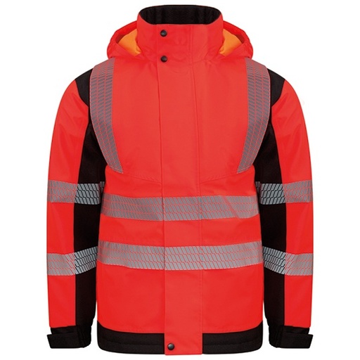 Kurtka Softshell Hi-Vis Wodoszczelna KX812 - Signal Red & Black