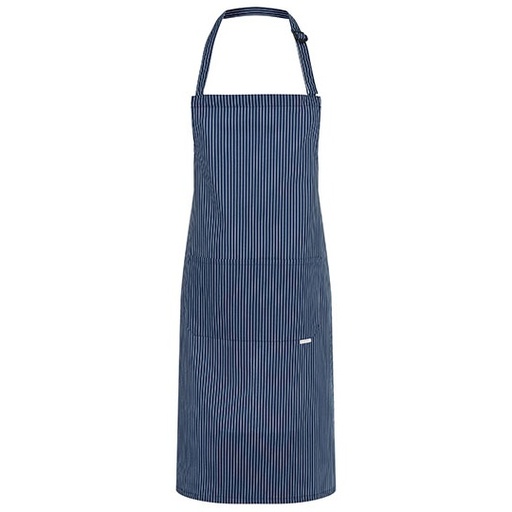 Fartuch Klasyczny Bawelniany w Paski KY028 - Navy (ca. Pantone 533C)