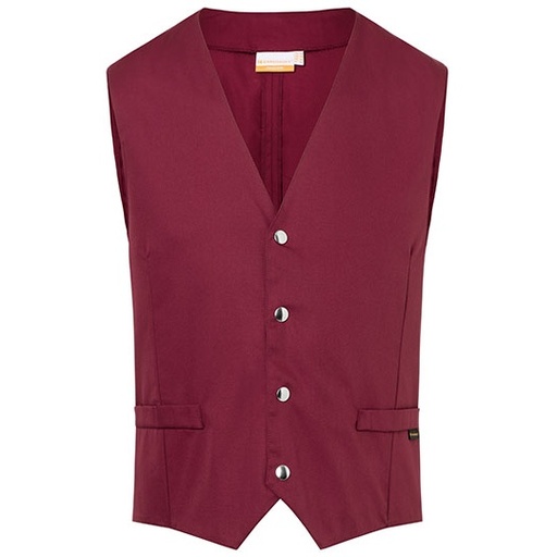Kamizelka Meska Slim Twill KY035 - Bordeaux (ca. Pantone 209C)