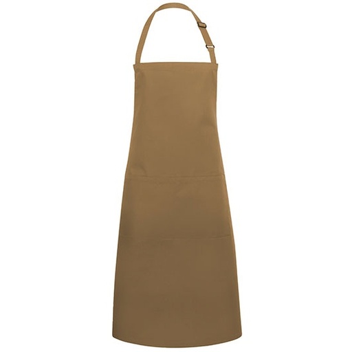 [KY044-1000307235] Fartuch z Kieszenią KY044 - Camel (ca. Pantone 7504C)