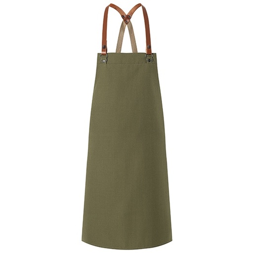 Fartuch Uniwersalny Twillowy z Paskami Skorzanymi KY054 - Moss Green (ca. Pantone 7764C)