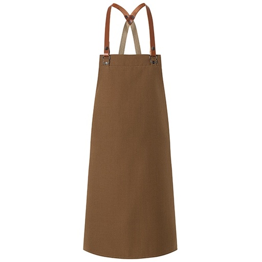 Fartuch Uniwersalny Twillowy z Paskami Skorzanymi KY054 - Cinnamon (ca. Pantone 2321C)