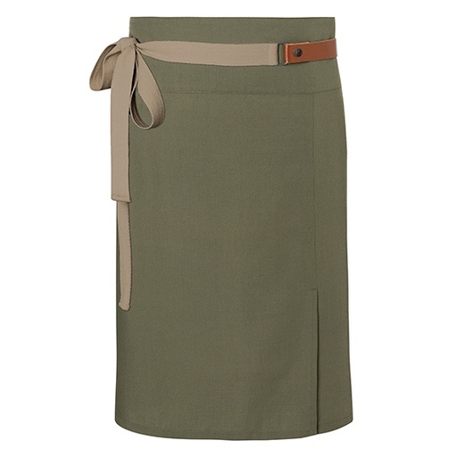 Fartuch Krotki Twillowy z Recyklingu KY055 - Moss Green (ca. Pantone 7764C)