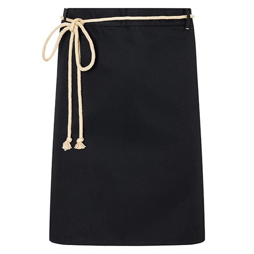 Fartuch wiązany z kieszeniami KY057 - Black (ca. Pantone 419C)