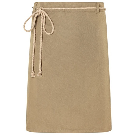 [KY057-1000333134] Fartuch Wiązany Twillowy KY057 - Pebble (ca. Pantone 4268C)