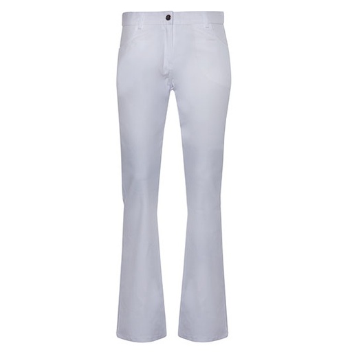 Spodnie Damskie Klasyczne Twillowe Bawelniane Strecz KY092 - White