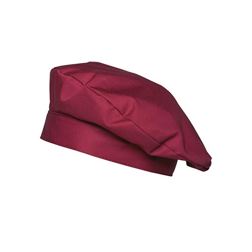 [KY096-1000211451] Beret Twillowy Bawełniany KY096 - Bordeaux (ca. Pantone 209C)