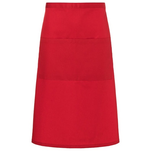 Fartuch Bistro Twillowy Poliester Bawelna KY112 - Red (ca. Pantone 186C)