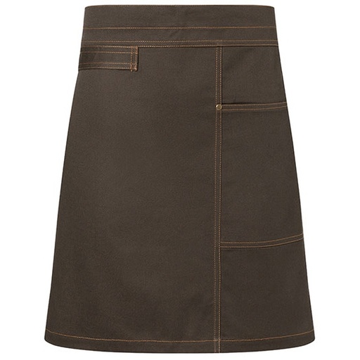 Fartuch Biodrowy Twill Bawelniany KY114 - Chocolate (ca. Pantone 440 C)