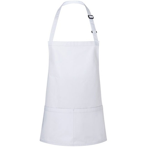 Fartuch Krotki Poliester Bawelna KY123 - White