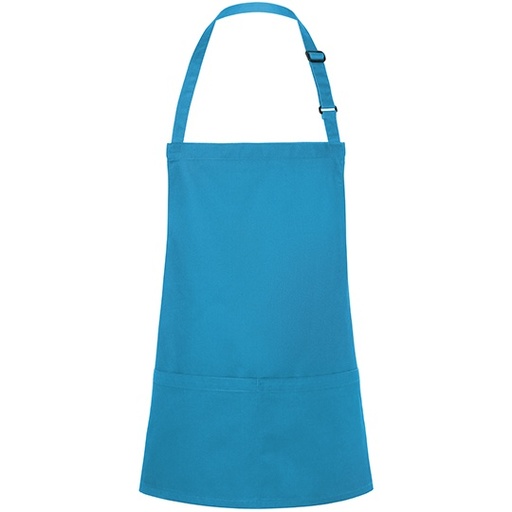 Krótki fartuch z klamrą i kieszenią KY123 - Turquoise (ca. Pantone 639C)