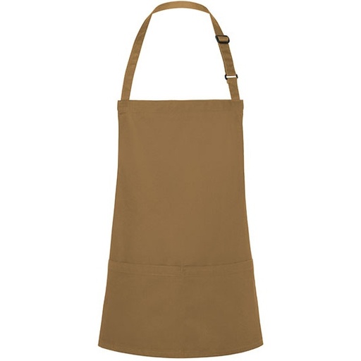 Fartuch Krótki Poliester Bawełna KY123 - Camel (ca. Pantone 7504C)