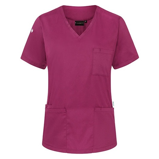 Tunika Damska Slim Twillowa z Recyklingu KY138 - Fuchsia (ca. Pantone 689C)