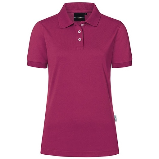 Koszulka Polo Damska Dopasowana Pique Stretch KY142 - Fuchsia (ca. Pantone 689C)
