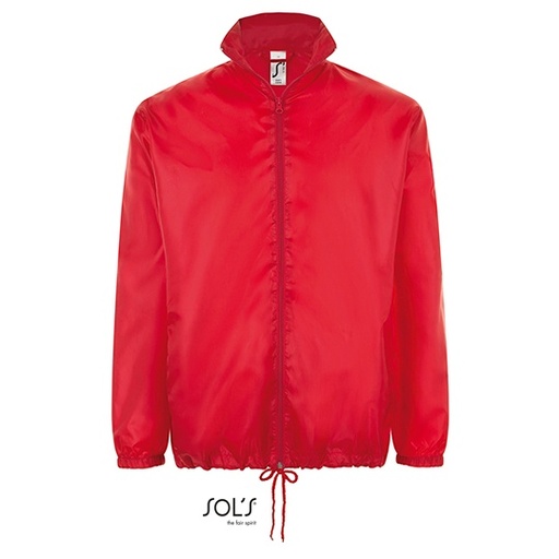 Kurtka Wiatrowka Unisex Poliester Wodoodporna L01618 - Red