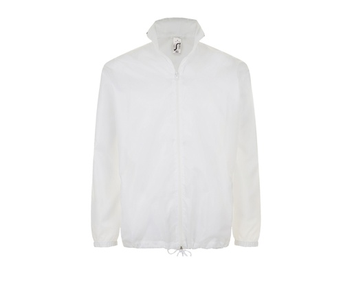 Kurtka Wiatrowka Unisex Poliester Wodoodporna L01618 - White