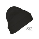 Czapka prążkowana z mankietem - Black