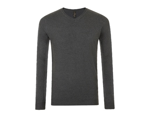Sweter męski slim L01710 - Charcoal Melange