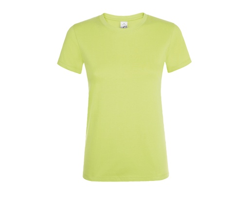 Damski T-shirt Slim L01825 - Apple Green