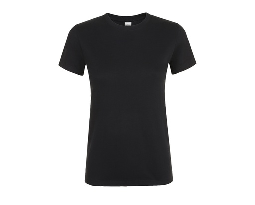 Damski T-shirt Slim L01825 - Deep Black