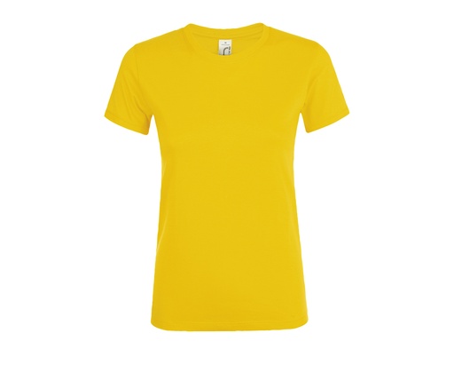 Damski T-shirt Slim L01825 - Gold