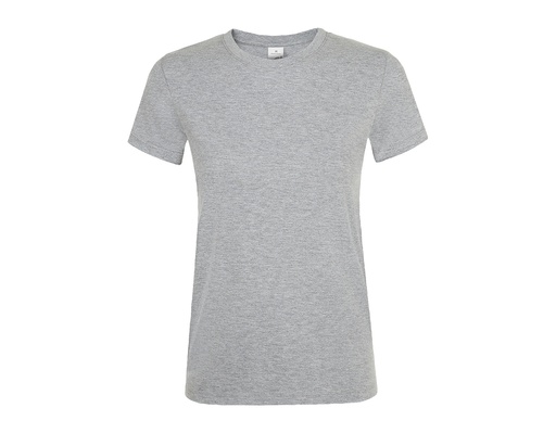 Damski T-shirt Slim L01825 - Grey Melange