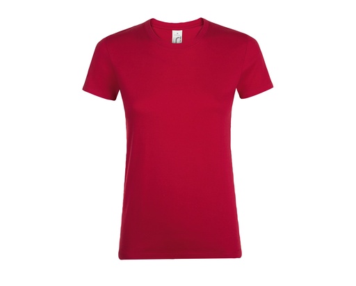 Damski T-shirt Slim z Krótkim Rękawem L01825 - Red