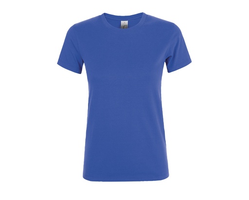 Damski T-shirt Slim z Krótkim Rękawem L01825 - Royal Blue 241