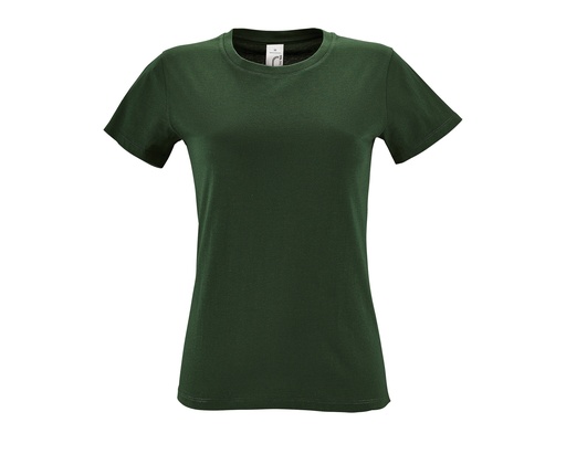 Damski T-shirt Slim L01825 - Bottle Green