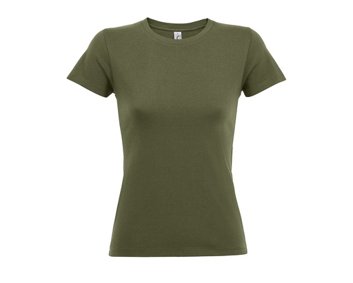 T-shirt Damski Slim Bawelniany L01825 - Army