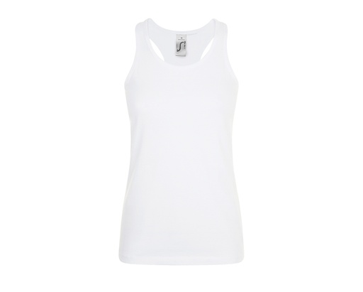 Top Damski Racerback Bawełniany L01826 - White