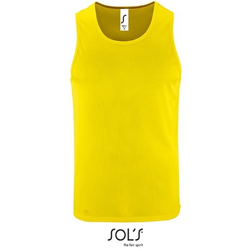 Tank Top Meski Poliester Oddychajacy L02073 - Neon Yellow