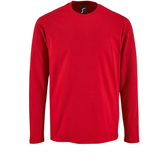 Koszulka Męska Długi Rękaw Bawełniana L02074 - Red