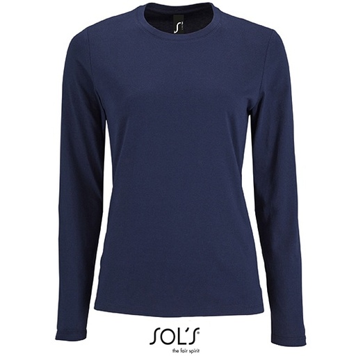 Damski t-shirt z długim rękawem L02075 - French Navy