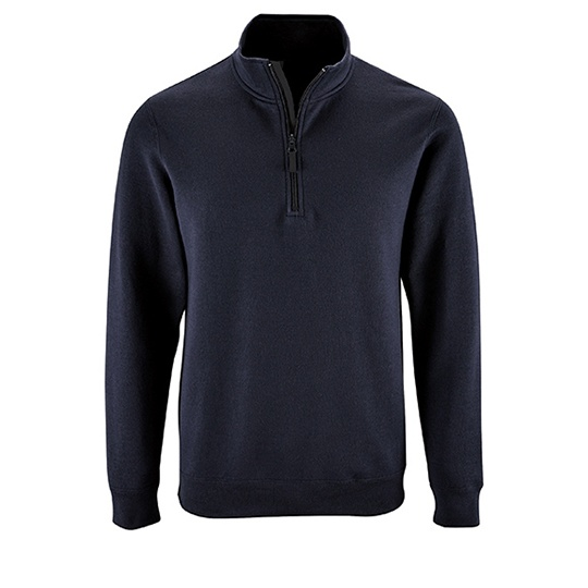 Bluza Męska Ze Stojka Z Zamkiem Bawełna Ring-Spun L02088 - French Navy