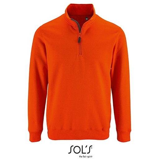 Bluza męska ze stójką i zamkiem - L02088 - Orange