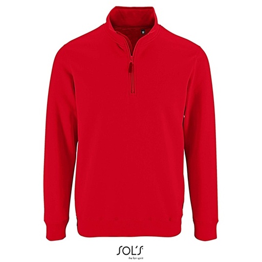 Bluza Męska Ze Stojka Z Zamkiem Bawełna Ring-Spun L02088 - Red